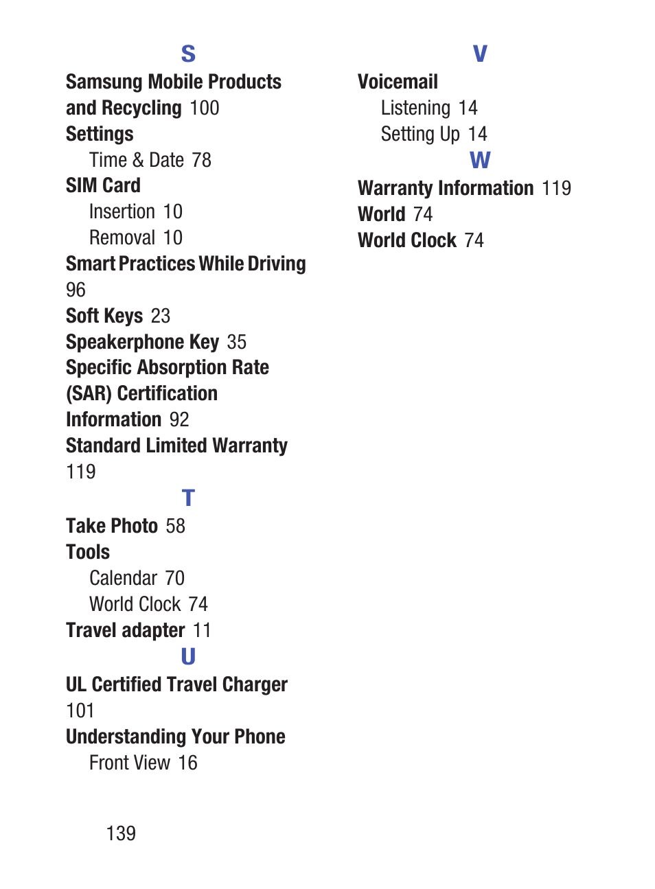 Samsung SGH-S275DAATFN User Manual | Page 144 / 144