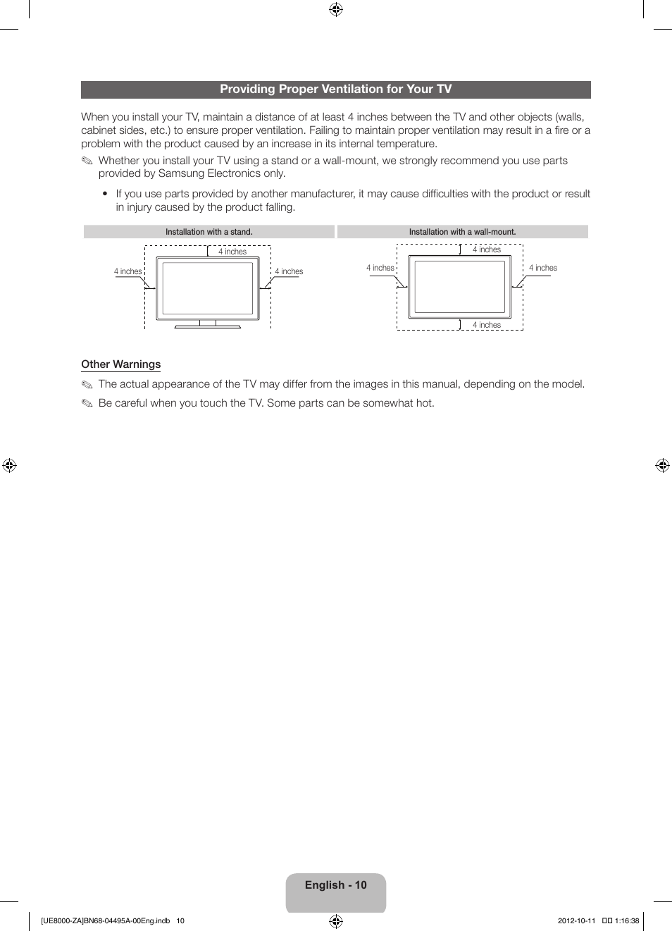 Samsung UN55ES8000FXZA User Manual | Page 10 / 63
