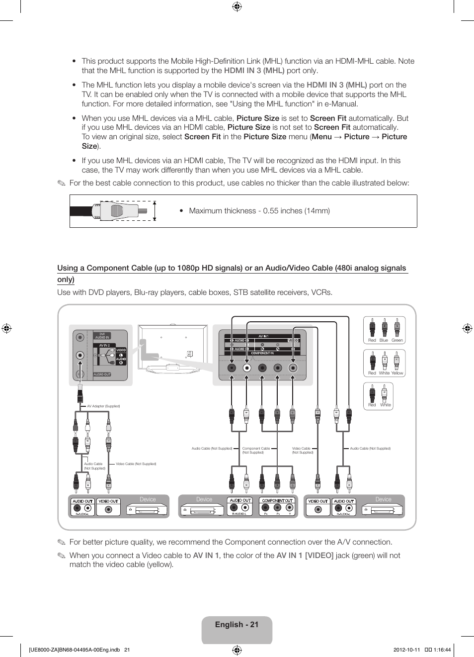 Samsung UN55ES8000FXZA User Manual | Page 21 / 63