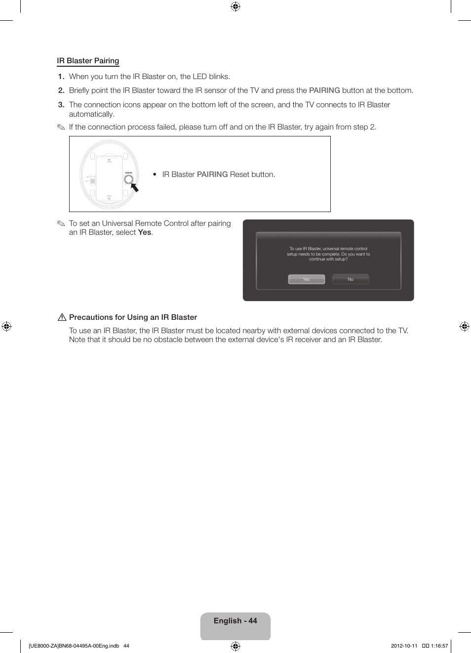 Samsung UN55ES8000FXZA User Manual | Page 44 / 63