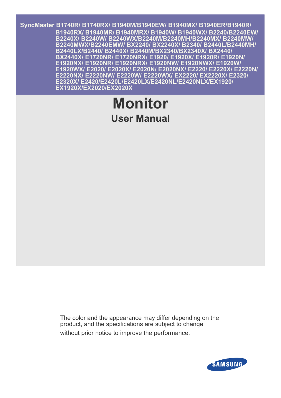 Samsung LS23X3HKFY-ZA User Manual | 200 pages