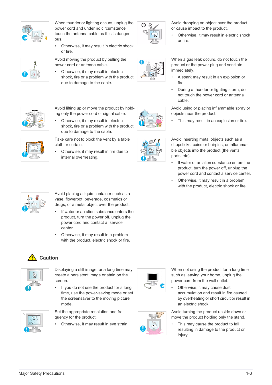 Caution | Samsung LS23X3HKFY-ZA User Manual | Page 12 / 200