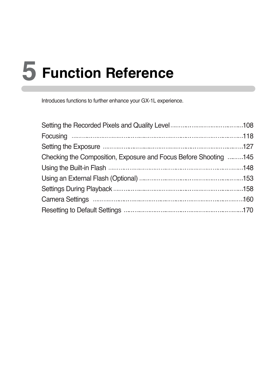 Function reference | Samsung ER-GX1LZBAA User Manual | Page 108 / 214