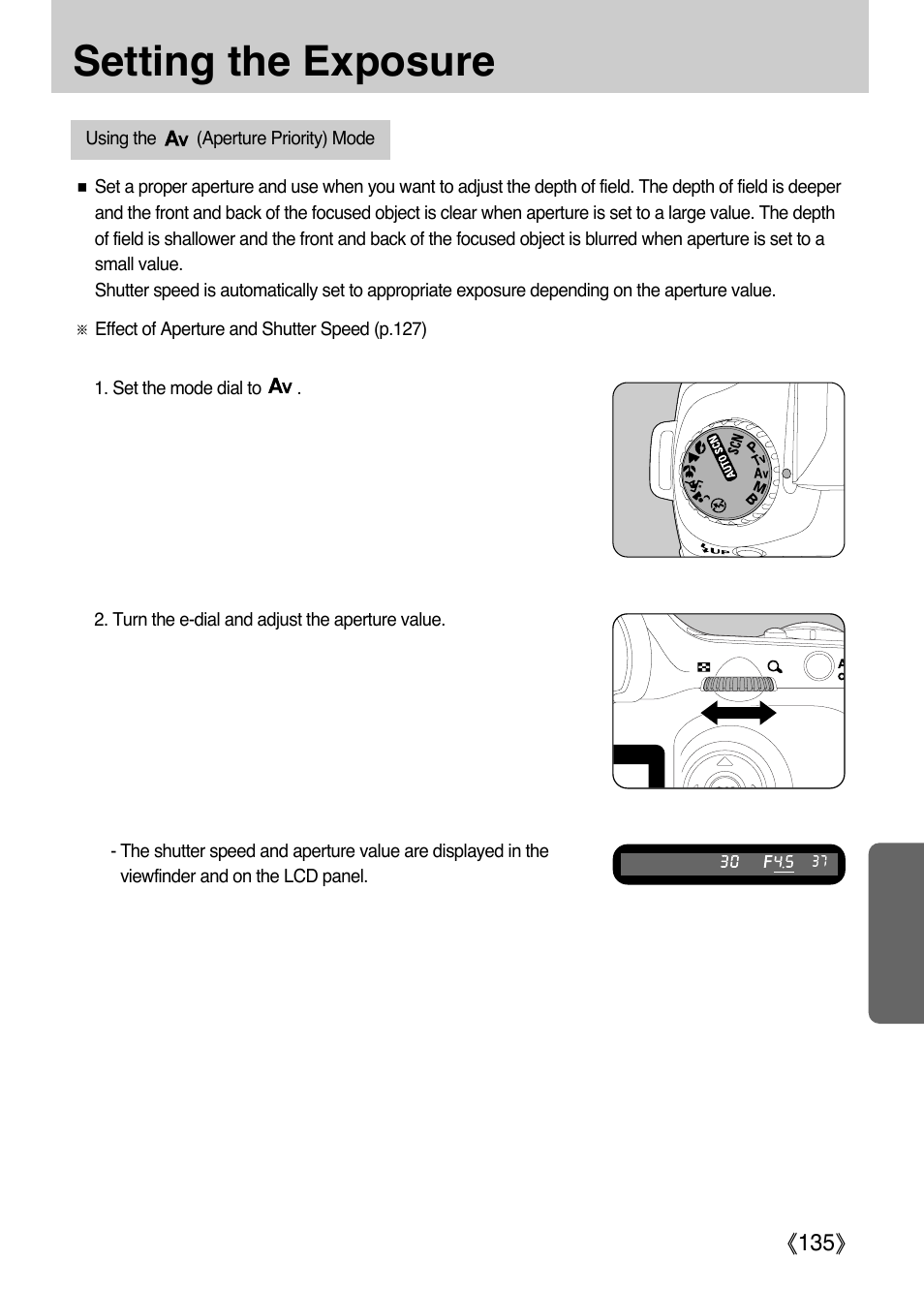 Setting the exposure | Samsung ER-GX1LZBAA User Manual | Page 136 / 214