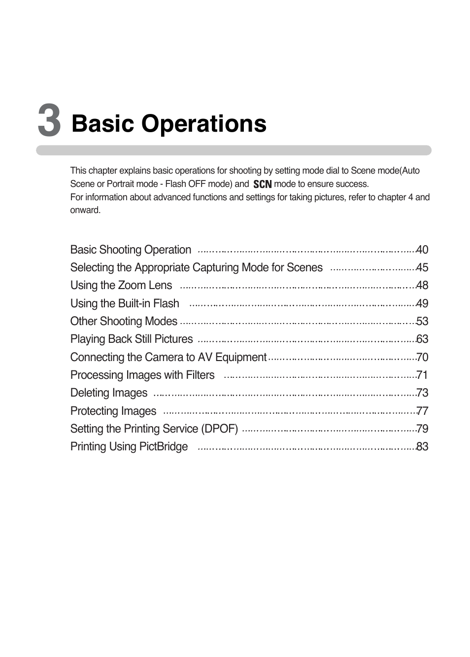 Basic operations | Samsung ER-GX1LZBAA User Manual | Page 40 / 214