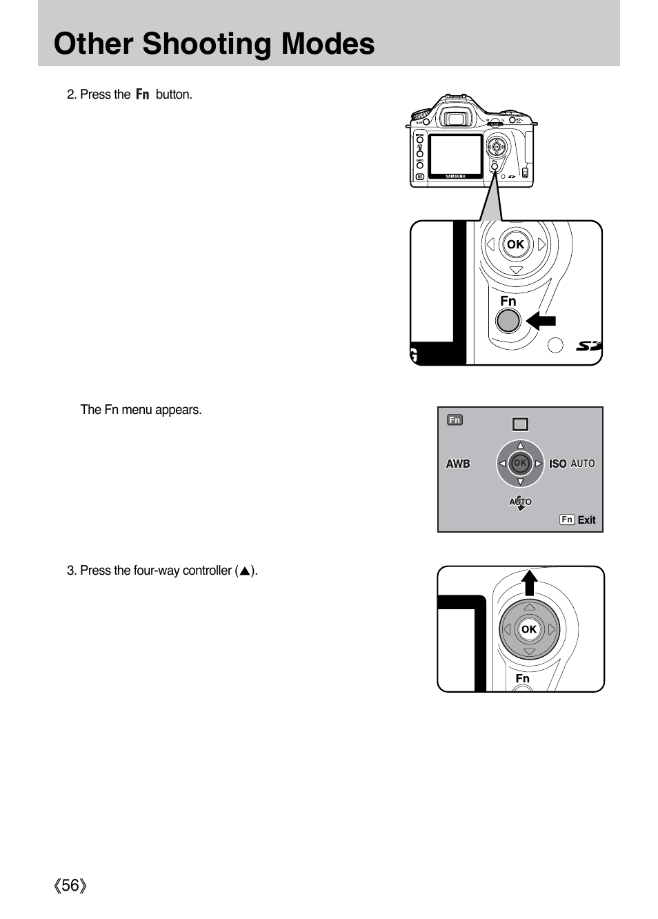 Other shooting modes, Ŝ56ş | Samsung ER-GX1LZBAA User Manual | Page 57 / 214