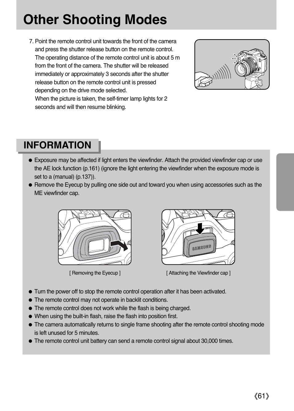 Other shooting modes, Information | Samsung ER-GX1LZBAA User Manual | Page 62 / 214