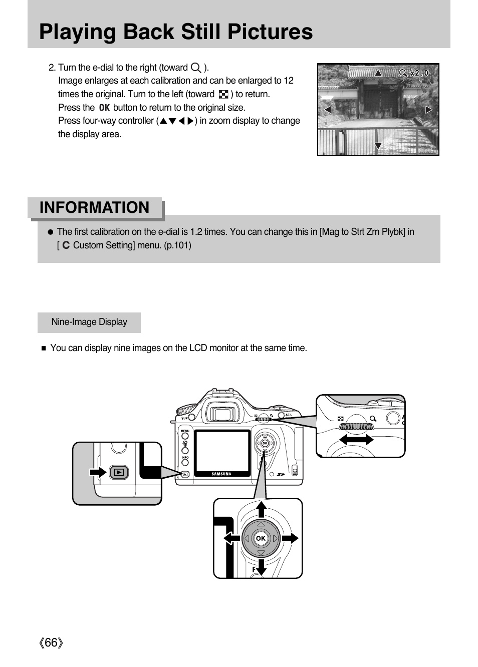 Playing back still pictures, Information | Samsung ER-GX1LZBAA User Manual | Page 67 / 214