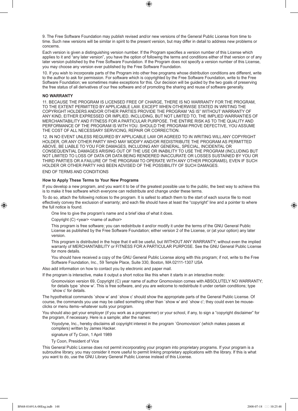 Samsung LN52A860S2FXZA User Manual | Page 150 / 155