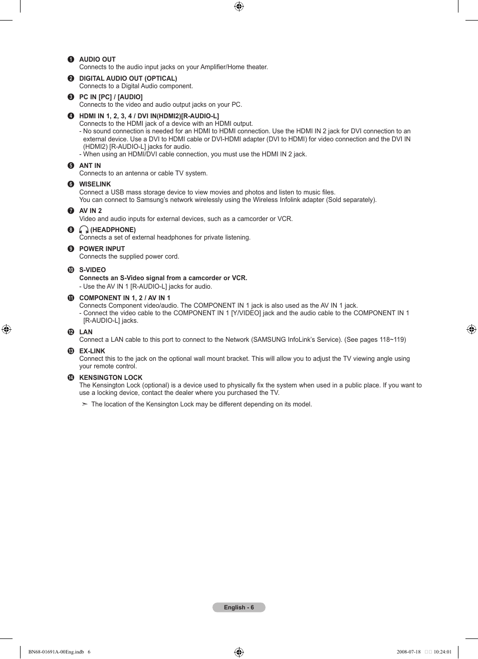 Samsung LN52A860S2FXZA User Manual | Page 8 / 155