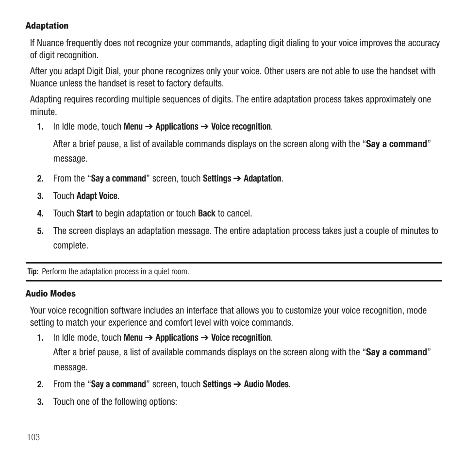 Samsung SGH-T749ZAATMB User Manual | Page 106 / 199