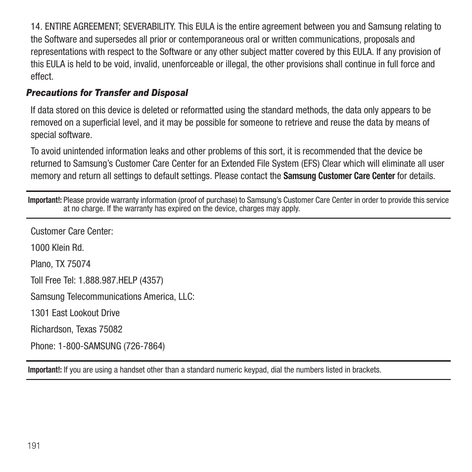 Samsung SGH-T749ZAATMB User Manual | Page 194 / 199