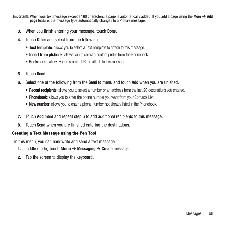 Samsung SGH-T749ZAATMB User Manual | Page 71 / 199