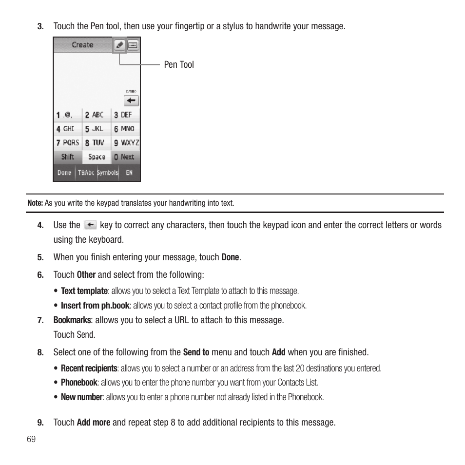 Samsung SGH-T749ZAATMB User Manual | Page 72 / 199