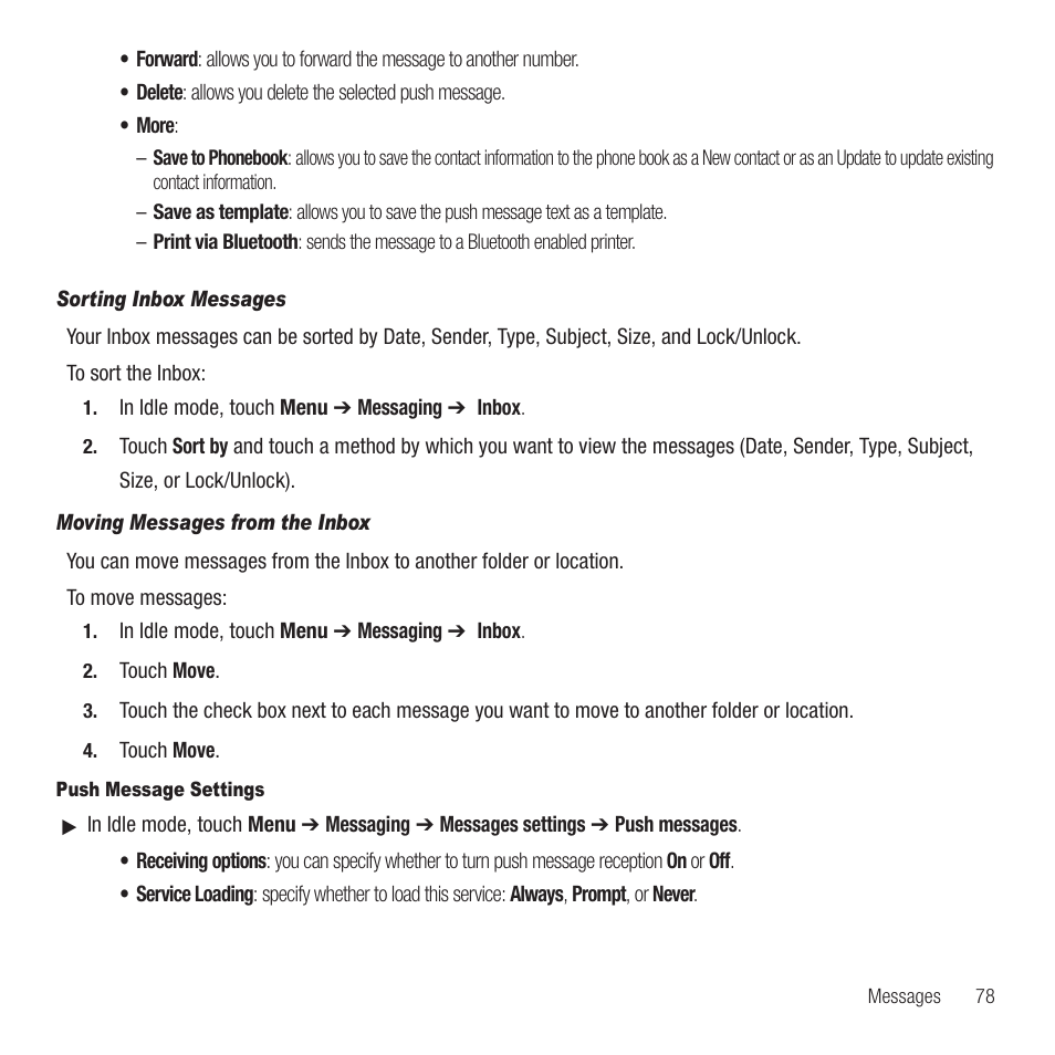 Samsung SGH-T749ZAATMB User Manual | Page 81 / 199