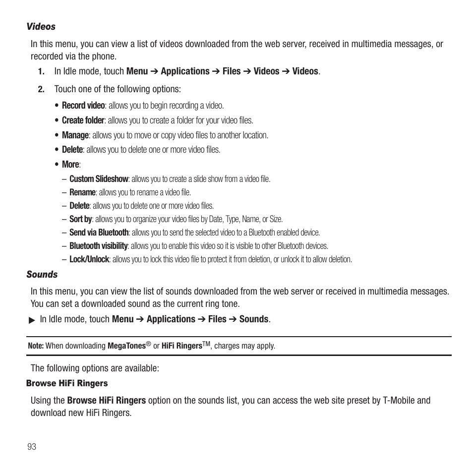 Samsung SGH-T749ZAATMB User Manual | Page 96 / 199