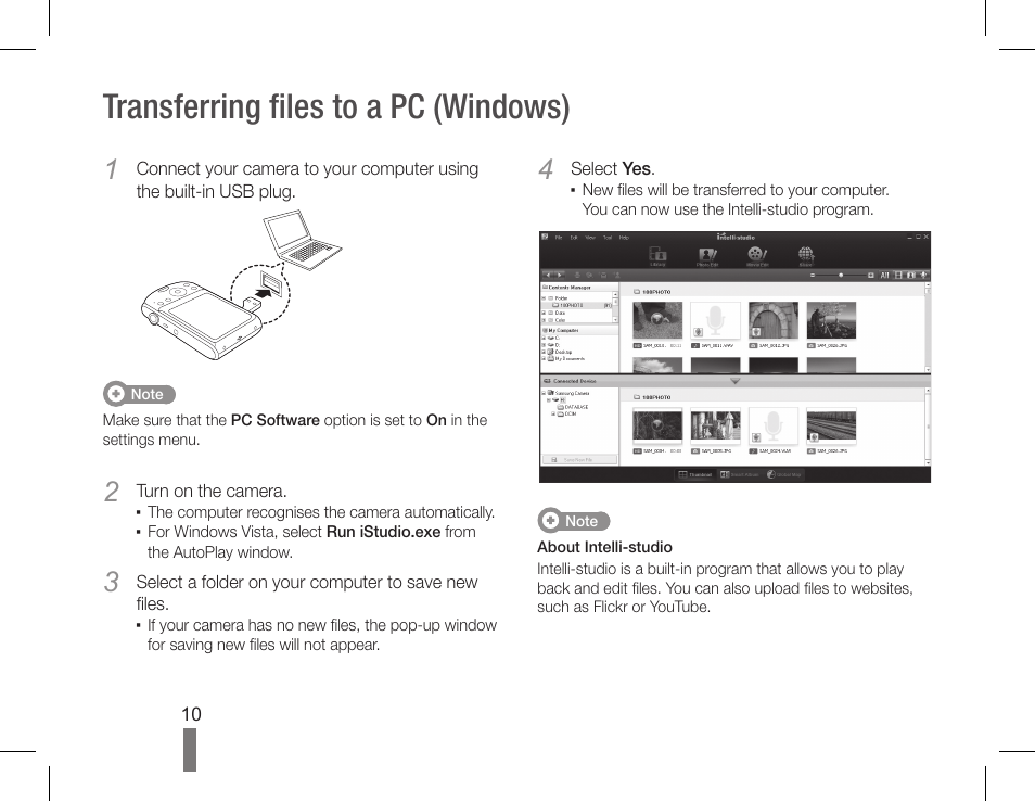 Transferring files to a pc (windows) | Samsung EC-PL90ZZBPAUS User Manual | Page 10 / 142