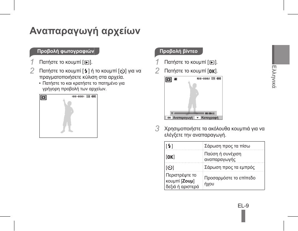 Αναπαραγωγή αρχείων | Samsung EC-PL90ZZBPAUS User Manual | Page 109 / 142