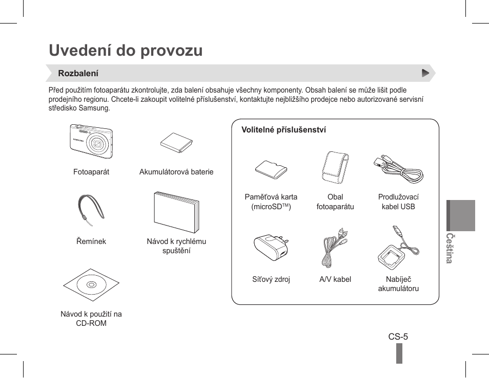 Uvedení do provozu | Samsung EC-PL90ZZBPAUS User Manual | Page 55 / 142