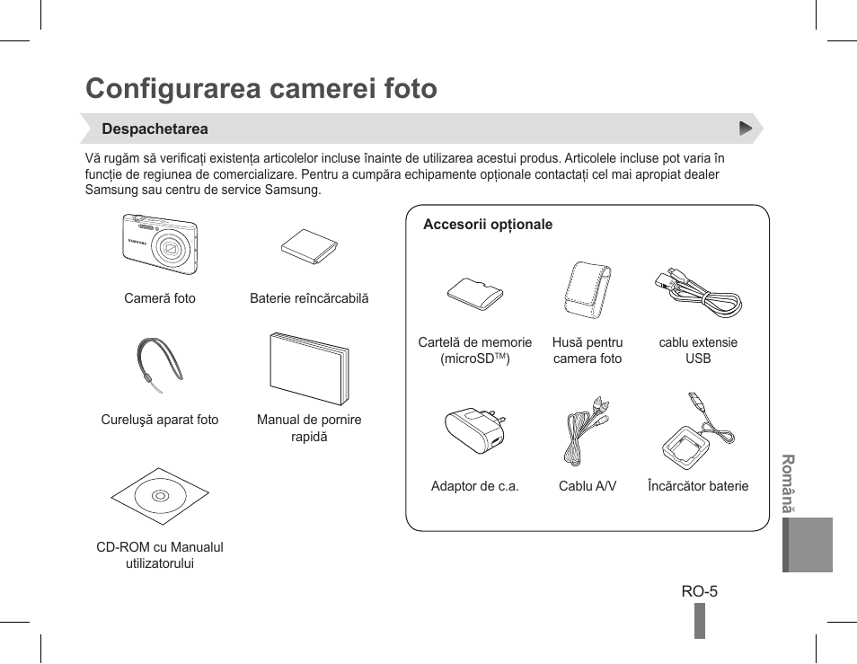 Configurarea camerei foto | Samsung EC-PL90ZZBPAUS User Manual | Page 85 / 142