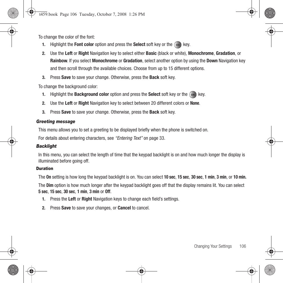 Samsung SEGT459LGATMB User Manual | Page 109 / 156