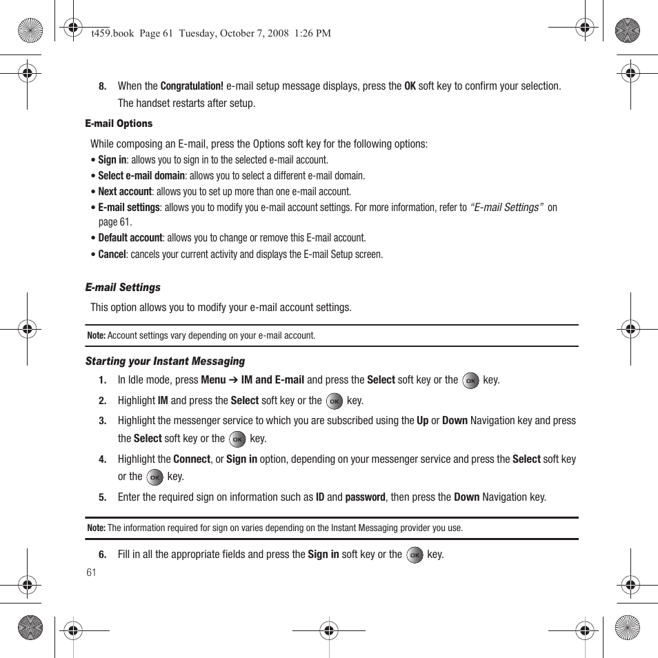 Samsung SEGT459LGATMB User Manual | Page 64 / 156