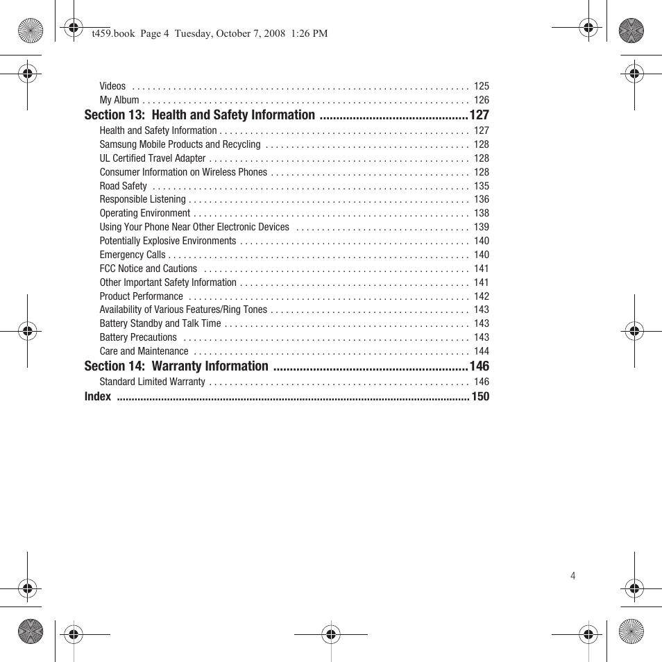 Samsung SEGT459LGATMB User Manual | Page 7 / 156