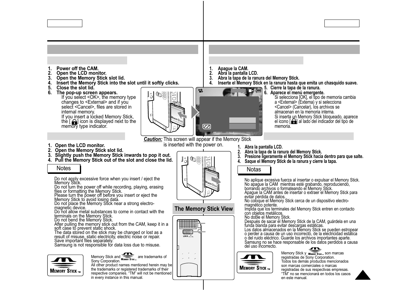 Getting started introducción, Español english | Samsung SC-M105S-XAA User Manual | Page 33 / 128