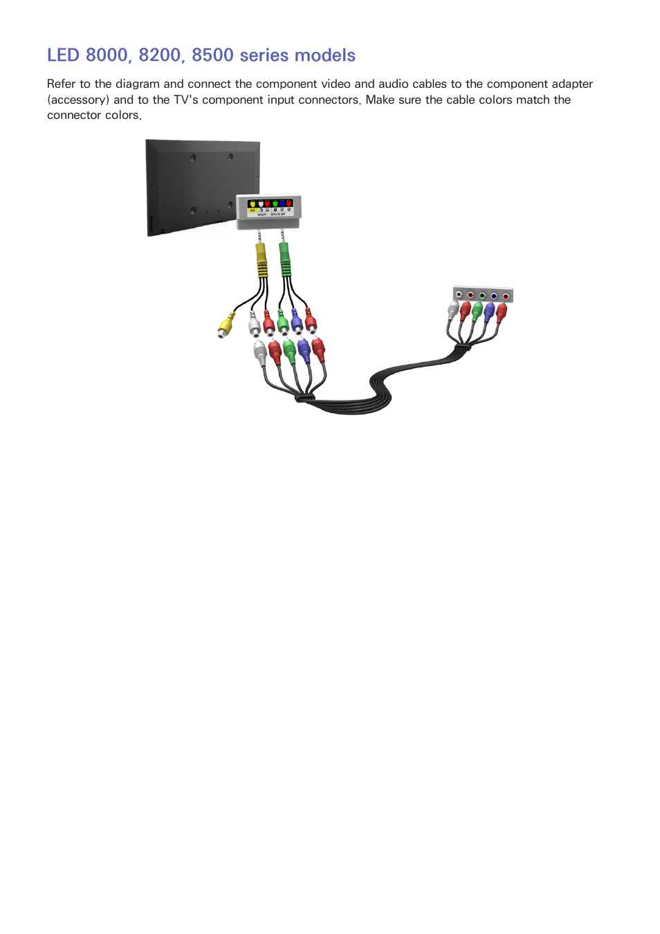 Led 8000, 8200, 8500 series models | Samsung UN55F8000AFXZA User Manual | Page 15 / 179