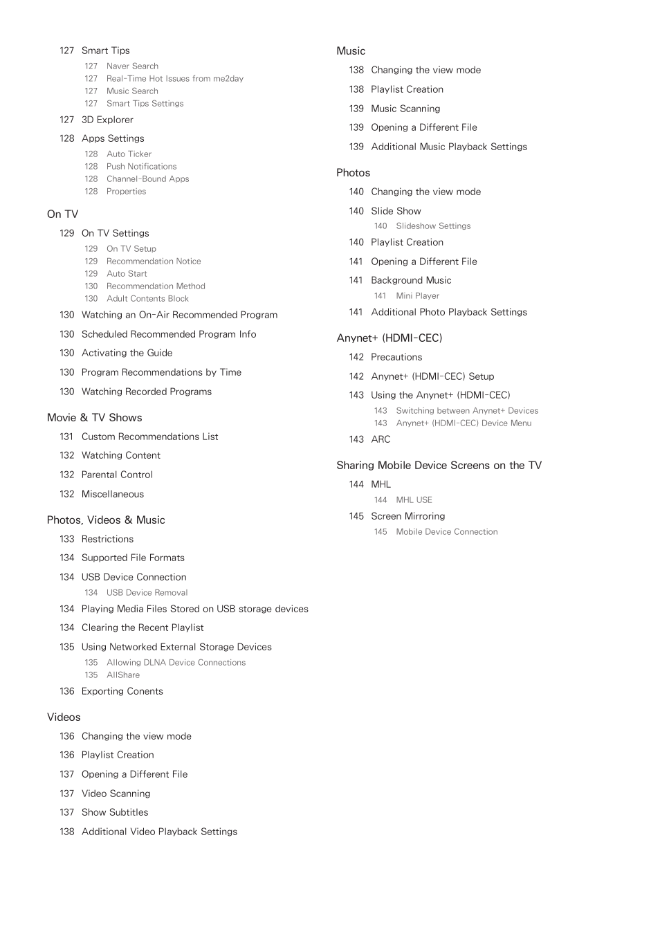 Samsung UN55F8000AFXZA User Manual | Page 6 / 179