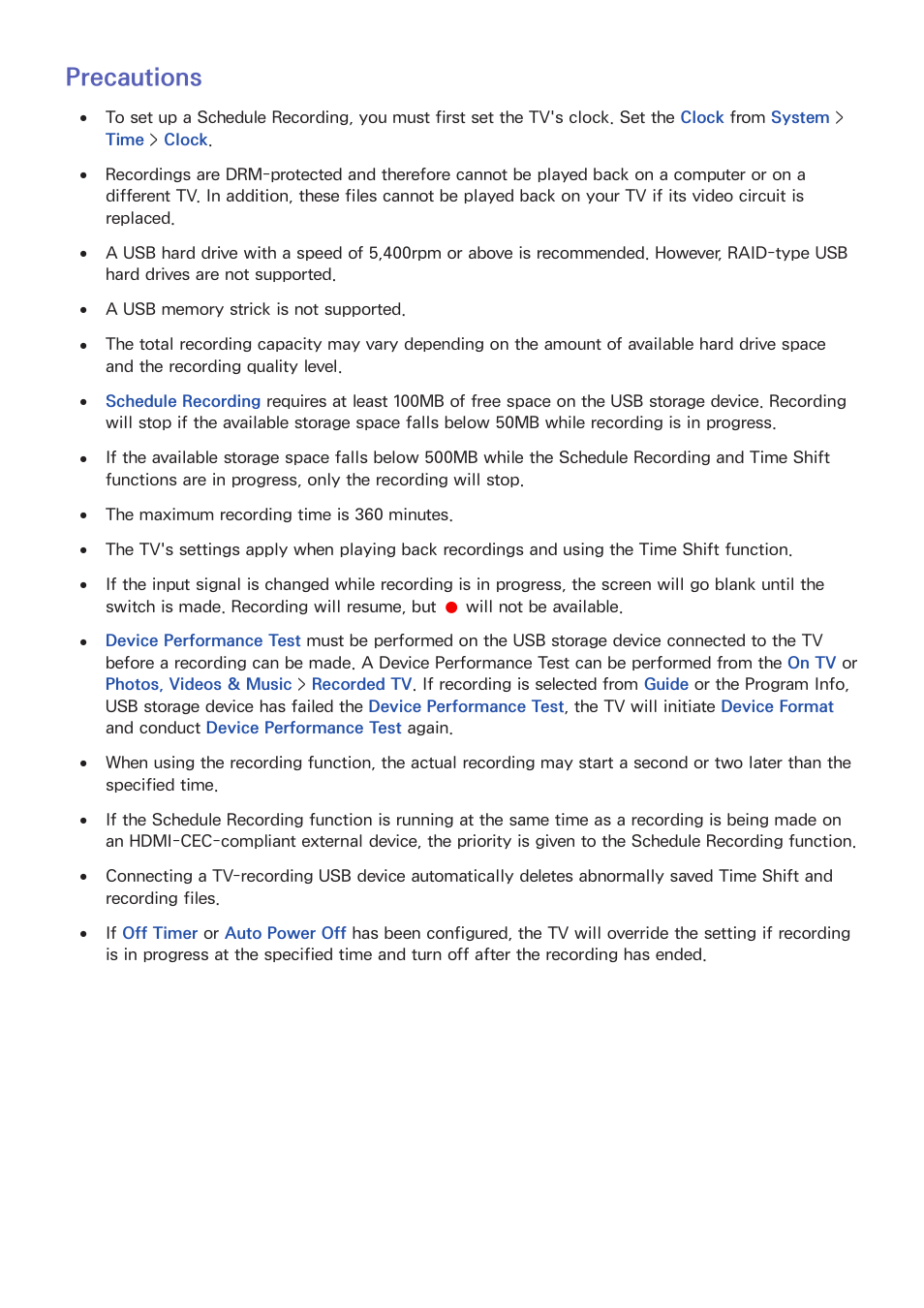 77 precautions, Precautions | Samsung UN55F8000AFXZA User Manual | Page 84 / 179