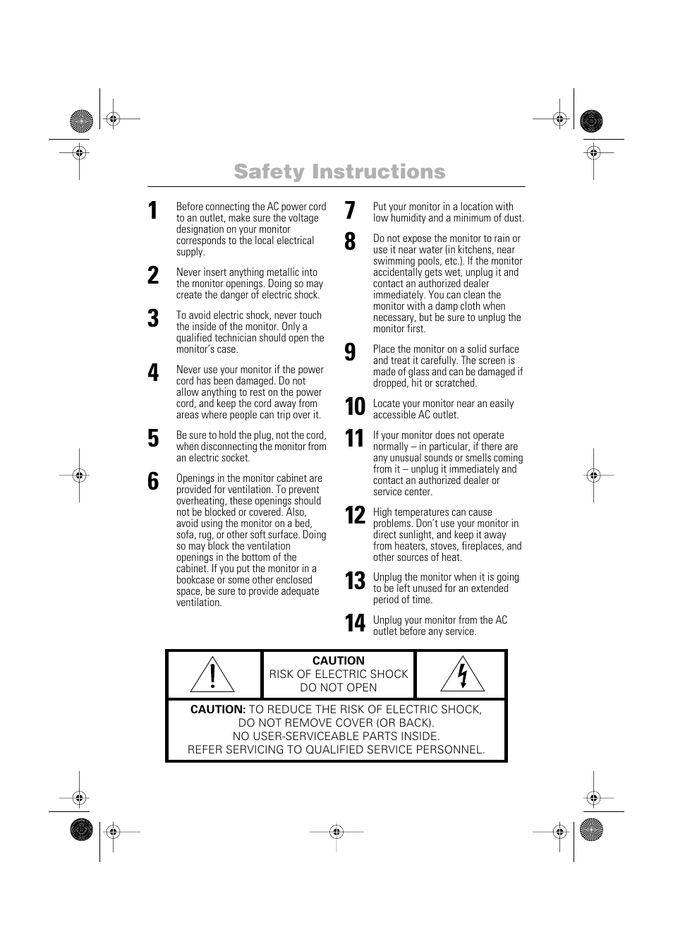 Safety instructions | Samsung DP15HS7L-XAZ User Manual | Page 2 / 16
