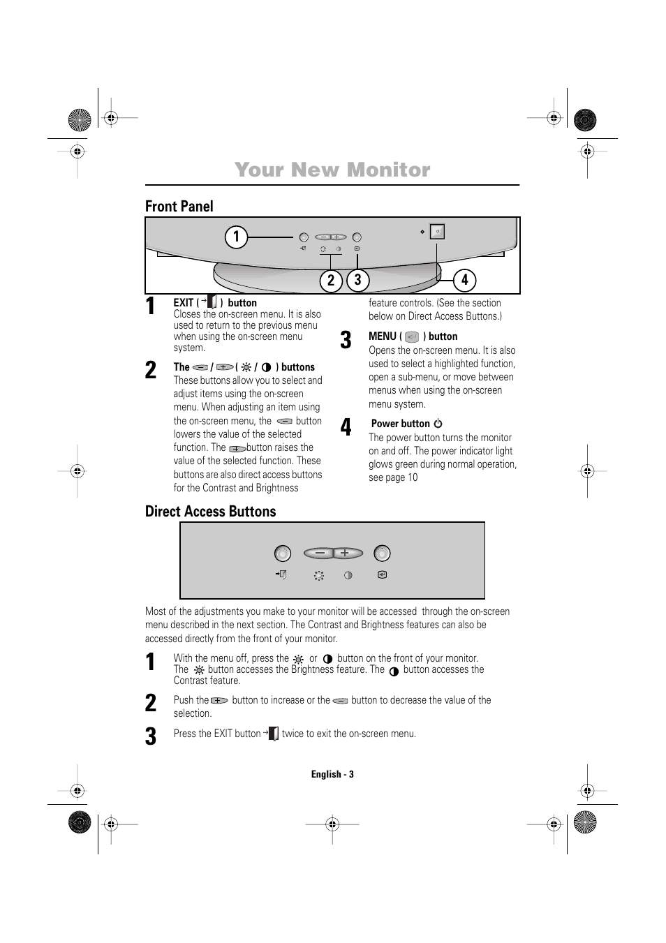 Your new monitor | Samsung DP15HS7L-XAZ User Manual | Page 5 / 16