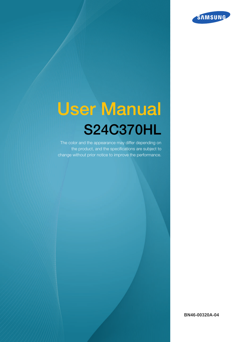 Samsung LS24C370HL-ZA User Manual | 98 pages