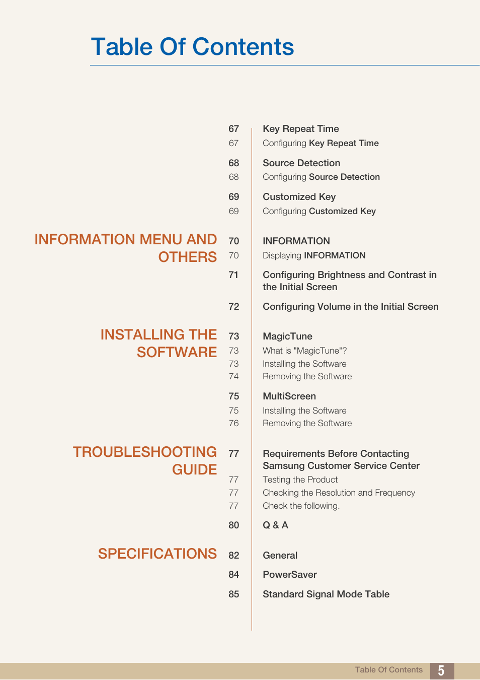 Samsung LS24C370HL-ZA User Manual | Page 5 / 98