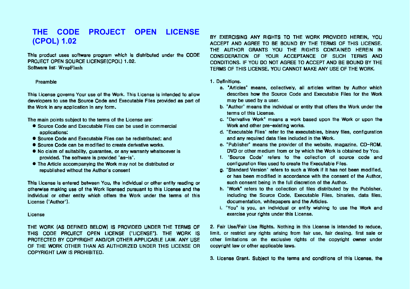 The code project open license (cpol) 1.02 | Samsung SMX-F43BN-XAC User Manual | Page 13 / 18