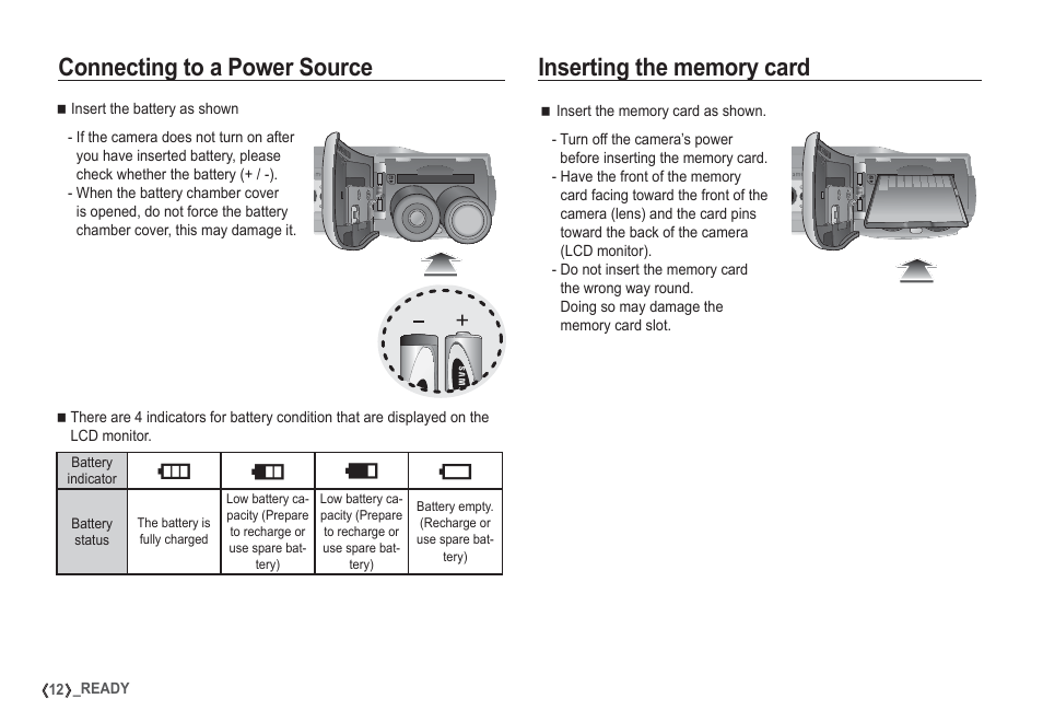 Connecting to a power source, Ih g f | Samsung EC-S860ZSBA-US User Manual | Page 13 / 94