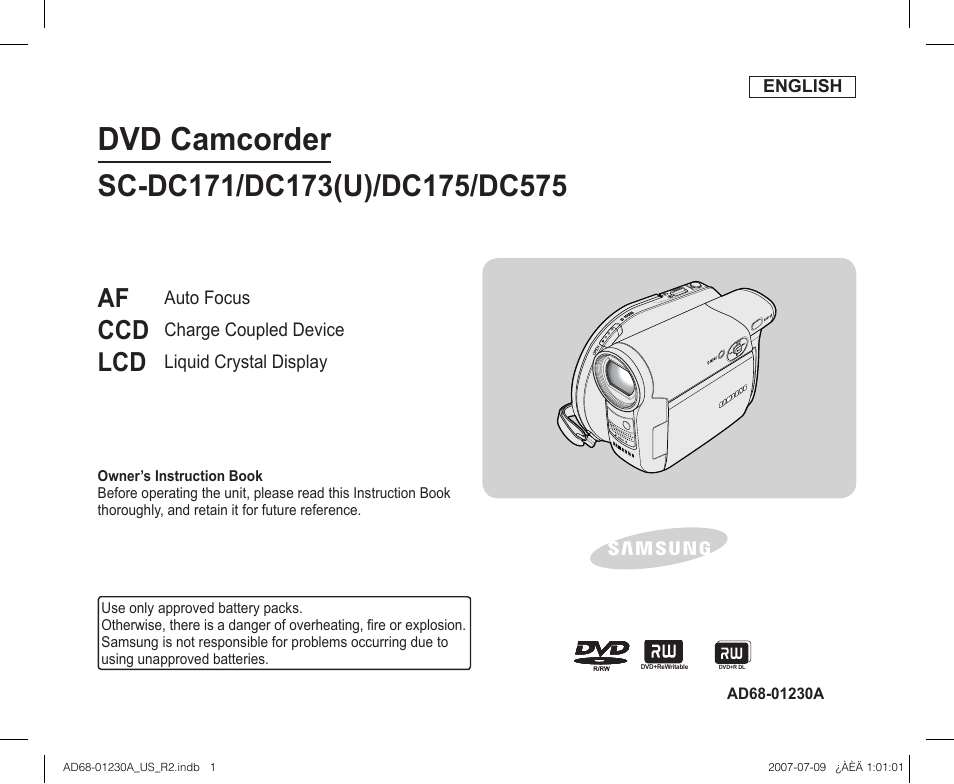 Samsung SC-DC575-XAA User Manual | 128 pages