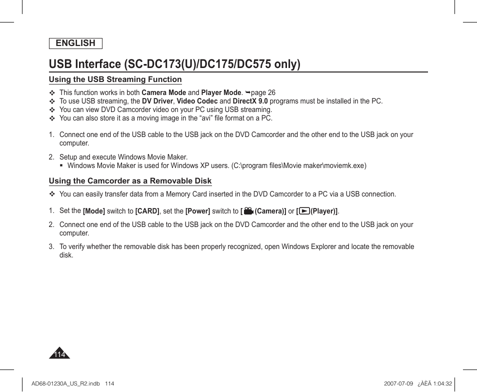 Samsung SC-DC575-XAA User Manual | Page 114 / 128