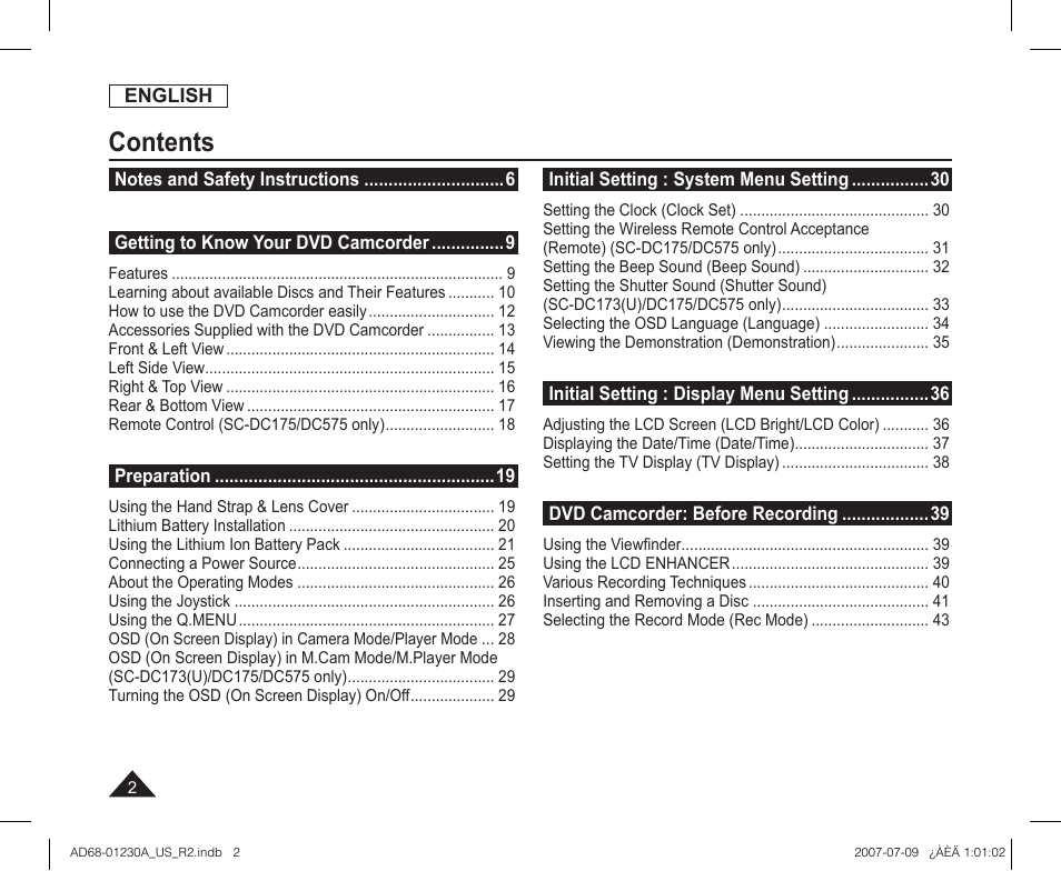 Samsung SC-DC575-XAA User Manual | Page 2 / 128