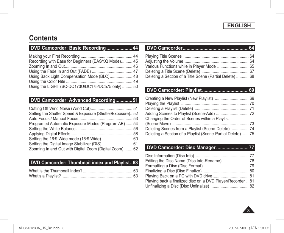 Samsung SC-DC575-XAA User Manual | Page 3 / 128