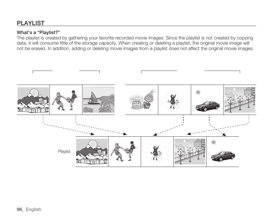 Playlist | Samsung HMX-H105BN-XAA User Manual | Page 110 / 147