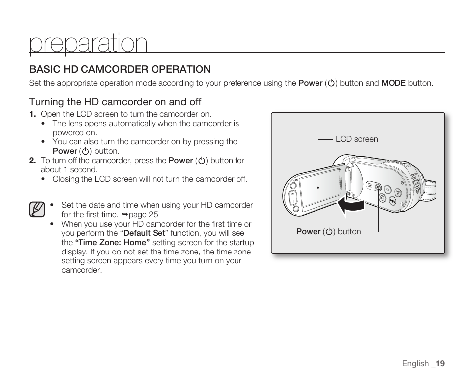 Preparation | Samsung HMX-H105BN-XAA User Manual | Page 33 / 147