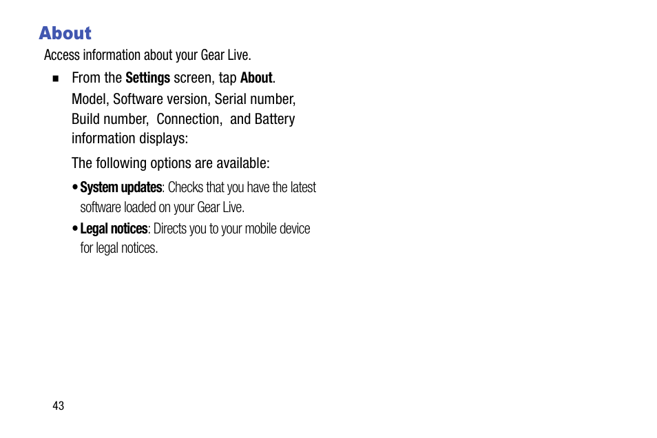 About | Samsung SM-R3820ZKAXAR User Manual | Page 48 / 49