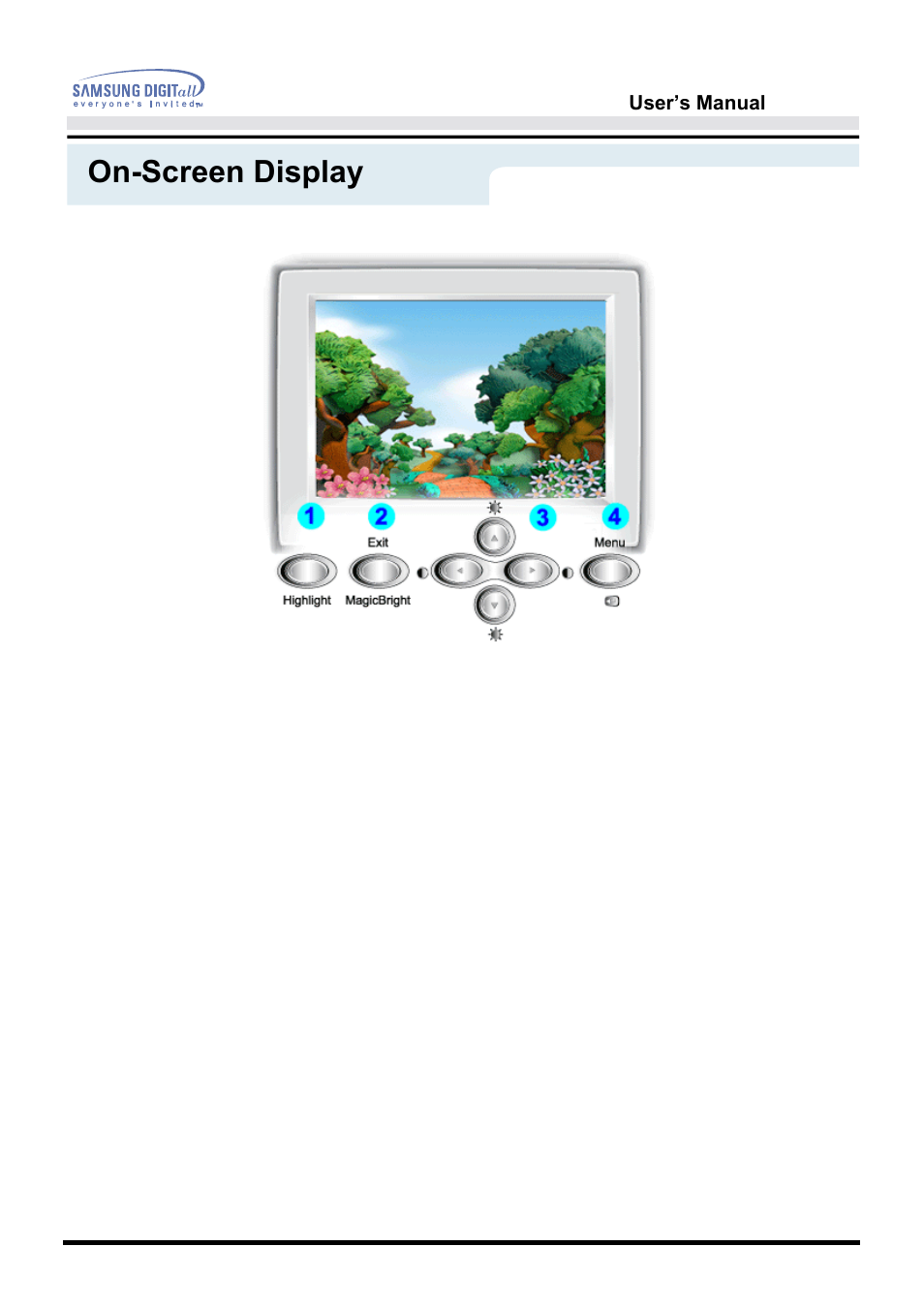 On-screen display | Samsung CA19JSBTK User Manual | Page 22 / 44