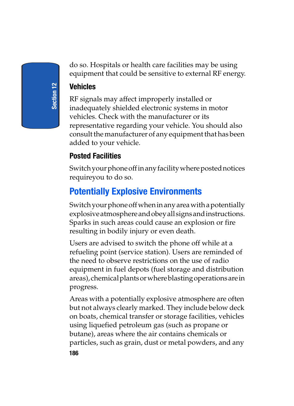 Potentially explosive environments | Samsung SEGD357MSACIN User Manual | Page 190 / 210