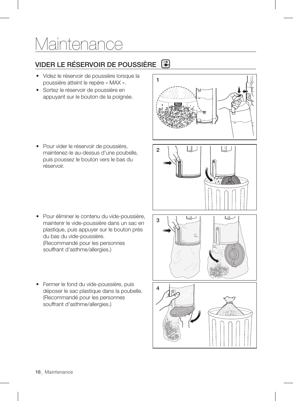 Maintenance | Samsung VU12F40SBBT-AA User Manual | Page 44 / 84