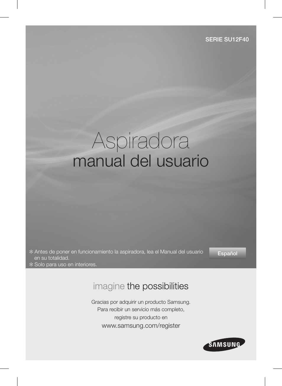 Aspiradora, Manual del usuario | Samsung VU12F40SBBT-AA User Manual | Page 57 / 84