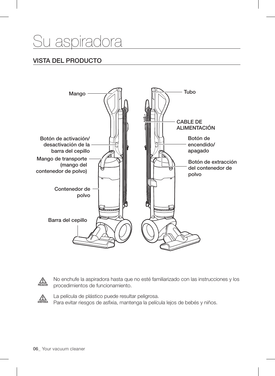 Su aspiradora | Samsung VU12F40SBBT-AA User Manual | Page 62 / 84