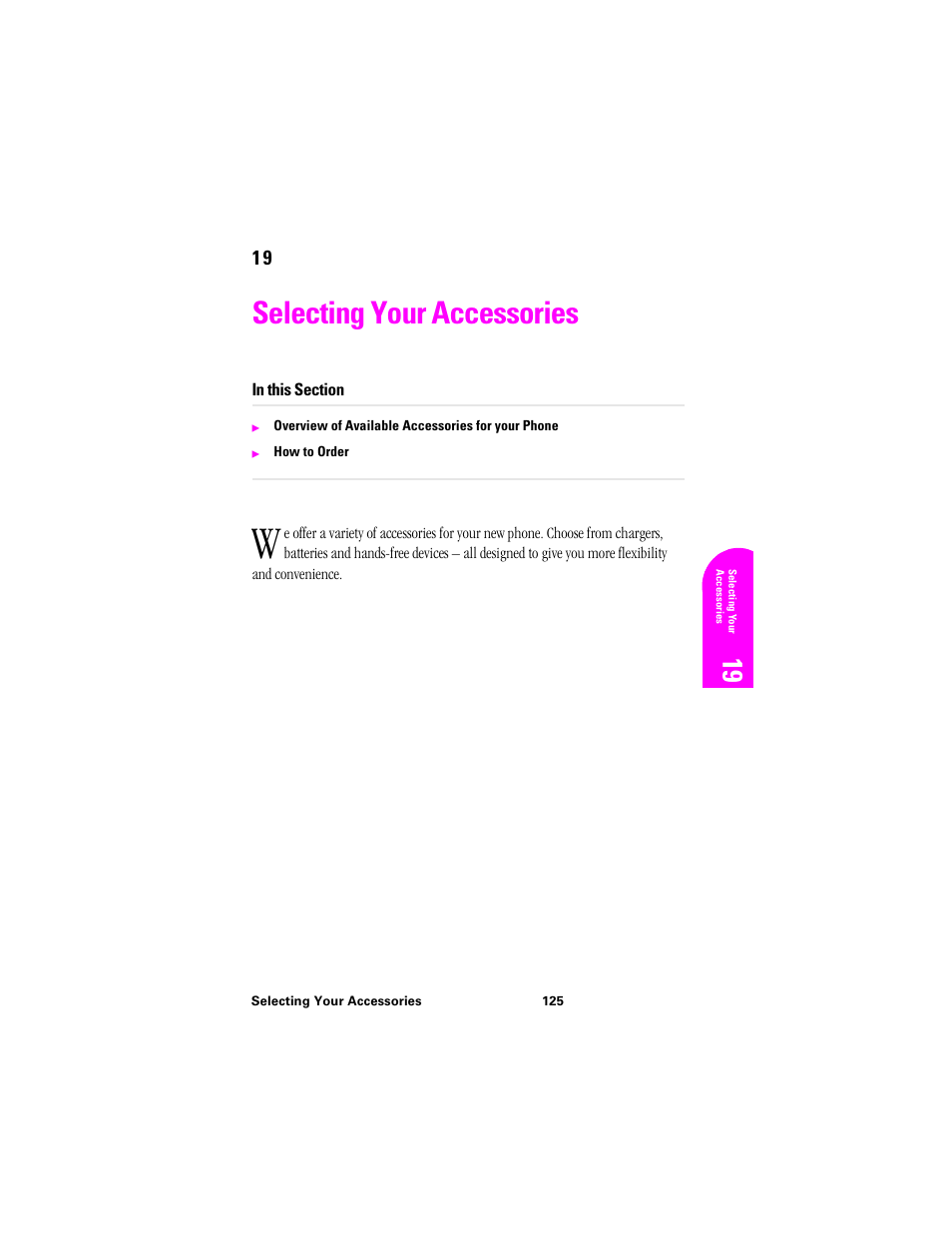 Selecting your accessories | Samsung SPH-N300NS-XAR User Manual | Page 125 / 163